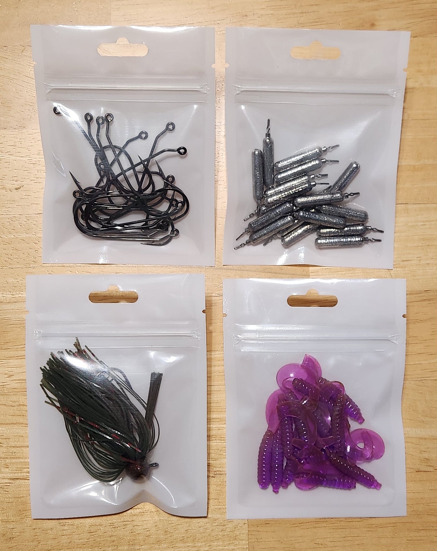 3x3 bags are perfect for crappie jigs, bass jigs, hooks, weights, and all kinds of small tackle.